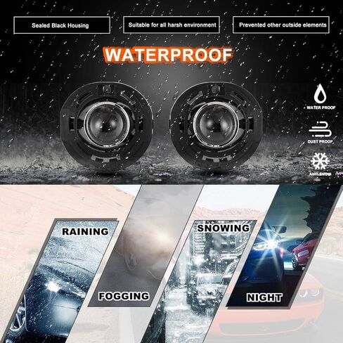 Nixon Offroad Fog Light Set w/Halogen Bulbs for 11-17 Chrysler 200/11-14 Dodge Avenger / 13-14 Dodge Challenger R/T Classic / 12-14 Dodge Charger / 14-20 Jeep Grand Cherokee, Fog Lamp Replacement in Kuwait