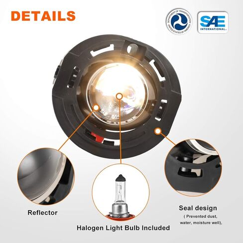 Nixon Offroad Fog Light Set w/Halogen Bulbs for 11-17 Chrysler 200/11-14 Dodge Avenger / 13-14 Dodge Challenger R/T Classic / 12-14 Dodge Charger / 14-20 Jeep Grand Cherokee, Fog Lamp Replacement in Kuwait