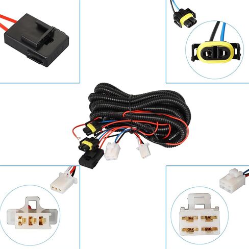 Silscvtt 2 قطعة مصابيح الضباب الأمامية مجموعة مصابيح بديلة لـ Fiesta 2013-2018 الجانب الأيسر والأيمن مع مفتاح الحافة 4F9Z15200AA in Kuwait