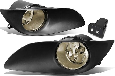 Auto Dynasty Fog Lights Assembly Compatible with 2009-2011 Yaris Hatchback Front Bumper Driving Fog Lamps w/Switch and Bezel, Driver and Passenger Side, Smoked Lens in Saudi Arabia