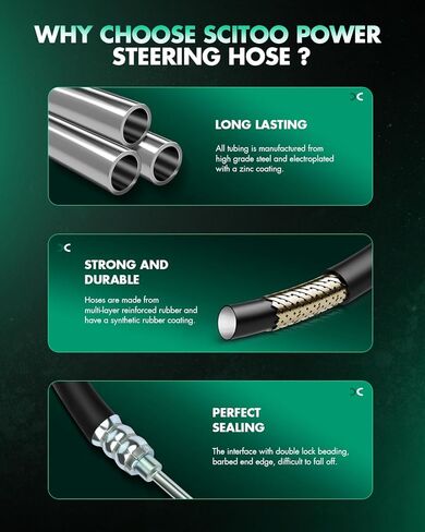 خرطوم توجيه الطاقة SCITOO متوافق مع 2004-2008 لـ Acura TSX (شحنة أمريكية) in Saudi Arabia
