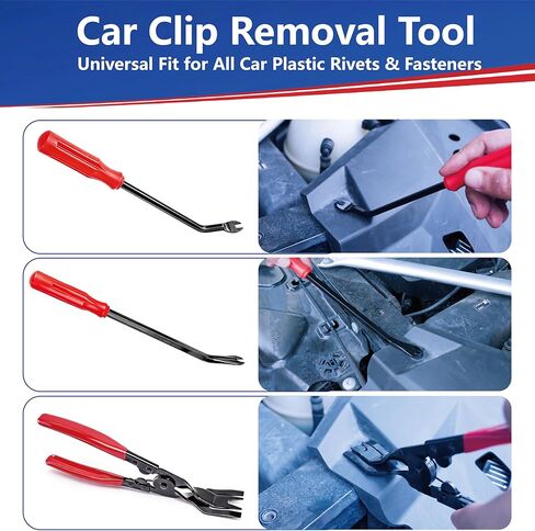 7 Pcs Car Trim Removal Tool Kit with Non-Scratch Plastic Pry Tool and Fastener Clip Pliers, Car Trim Removal Tool, for Auto Interior Car Panel Detachment, Dashboard, Door Clips & Upholstery in Saudi Arabia