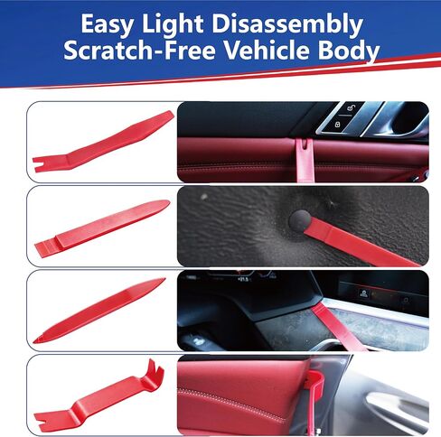 7 Pcs Car Trim Removal Tool Kit with Non-Scratch Plastic Pry Tool and Fastener Clip Pliers, Car Trim Removal Tool, for Auto Interior Car Panel Detachment, Dashboard, Door Clips & Upholstery in Saudi Arabia