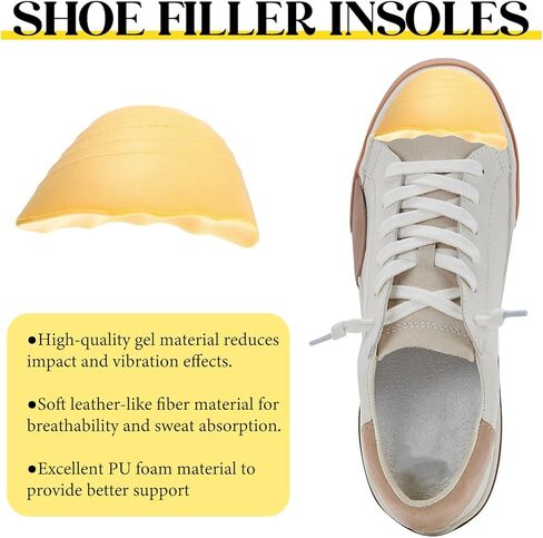 8 Pcs Toe Inserts for Shoes Too Big Inserts to Make Shoes Fit Tighter Comfort Toe Cushions Prevent Heel Sliping Composite Toes Insert for Shoe Too Big in Kuwait