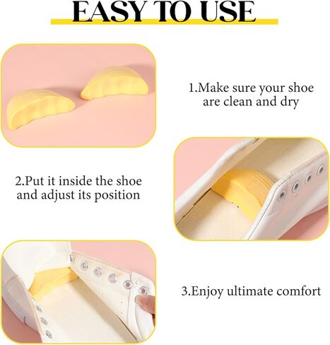 8 Pcs Toe Inserts for Shoes Too Big Inserts to Make Shoes Fit Tighter Comfort Toe Cushions Prevent Heel Sliping Composite Toes Insert for Shoe Too Big in Kuwait