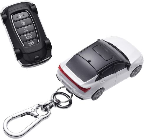 غطاء مفتاح حماية لتصفيف السيارة من Hyundai Key Fob - حافظة مفاتيح متوافقة مع Hyundai Santa Fe Palisade Kona Elantra GT 3/4/5 مفتاح التحكم عن بعد الذكي in Kuwait