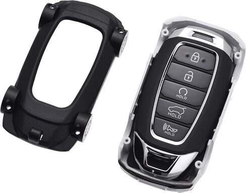 غطاء مفتاح حماية لتصفيف السيارة من Hyundai Key Fob - حافظة مفاتيح متوافقة مع Hyundai Santa Fe Palisade Kona Elantra GT 3/4/5 مفتاح التحكم عن بعد الذكي in Kuwait