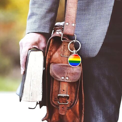 Gay Pride Keychain LGBTQ Keyring Bisexual Transgender Lesbian Rainbow Keychain Gift for Friends Family Lover Pride month Pride parade Valentine's Day Marriage Wedding Anniversary Engagement Birthday in Kuwait