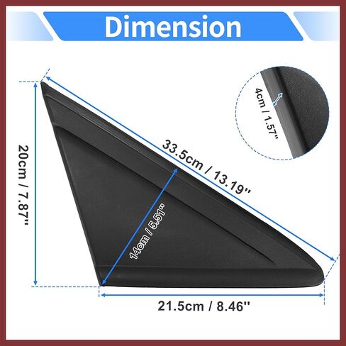 Front Right Mirror Corner Triangle Fender Cover Rearview Triangle Trim Panel for Ford Escape 2013-2019 CJ54-S16004AD5JA6 Pc in Saudi Arabia