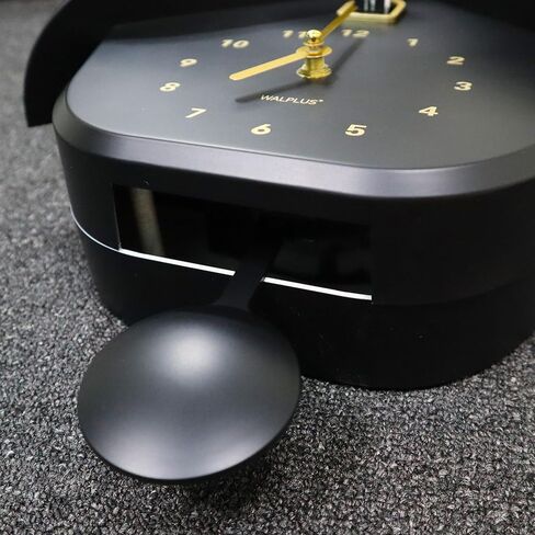 WALPLUS Modern Cuckoo Clocks for Wall Hourly Chiming Coo Coo Clock Volume Adjustable Cookoo Clock Removable Pendulum Christmas Cuckoo Gift Black Matte Interior Decoration in Kuwait