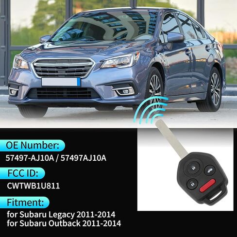 X AUTOHAUX CWTWB1U811 315MHz Replacement Keyless Entry Remote Smart Key Fob for Subaru Legacy Outback 2011 2012 2013 2014 No.57497-AJ10A/57497AJ10A 4 Buttons in Saudi Arabia