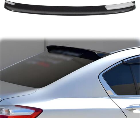 جناح جناح سقف أسود لامع مناسب لموديلات إنفينيتي Q50 2014-2024 سيدان، غطاء النافذة الخلفية بنمط JDM V2، ملحق خارجي رياضي مع لاصق قوي على الوجهين، لا يتطلب أي حفر in Kuwait