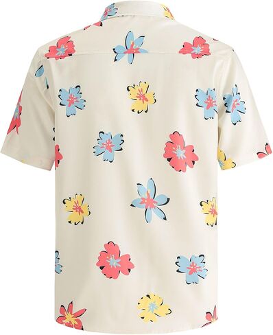 Mens Hawaiian Shirt Short Sleeve Button Down Tropical Shirt Floral Casual Summer Vacation Beach Shirts in Saudi Arabia