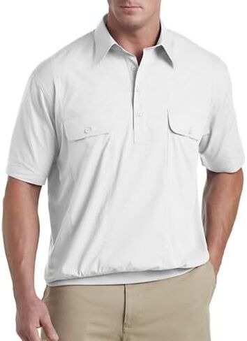 Harbor Bay by DXL Men's Big and Tall Banded-Hem Polo Shirt in Kuwait