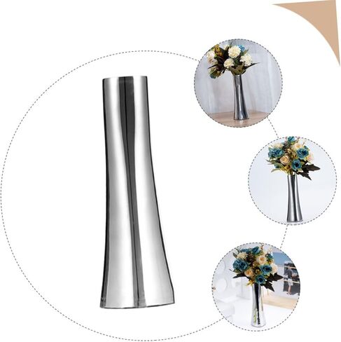 Happyyami Stainless Steel Flower Vase Tall Metal Home Decor Arrangements for Desktop in Saudi Arabia
