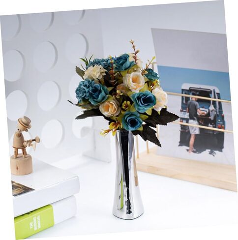 Happyyami Stainless Steel Flower Vase Tall Metal Home Decor Arrangements for Desktop in Saudi Arabia