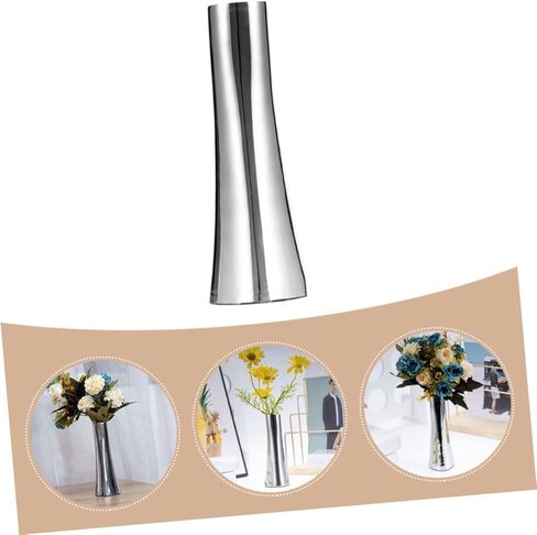 Happyyami Stainless Steel Flower Vase Tall Metal Home Decor Arrangements for Desktop in Saudi Arabia