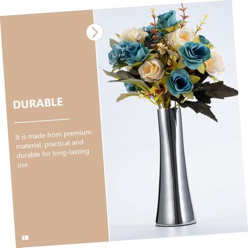 Happyyami Stainless Steel Flower Vase Tall Metal Home Decor Arrangements for Desktop in Saudi Arabia