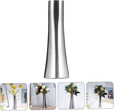 Happyyami Stainless Steel Flower Vase Tall Metal Home Decor Arrangements for Desktop in Saudi Arabia