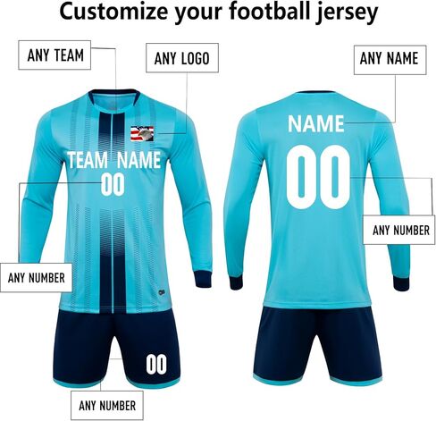 Adults Teens Kids Long Sleeve Soccer Shirt Unisex Breathable Lightweight Football Jersey Soccer Jersey in Saudi Arabia