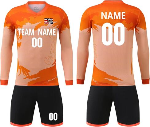 Long Sleeve Soccer Shirt Unisex Breathable Lightweight Long Sleeve Football Jersey for Adults Teens Kids in Saudi Arabia