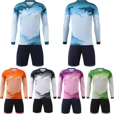 Long Sleeve Soccer Shirt Unisex Breathable Lightweight Long Sleeve Football Jersey for Adults Teens Kids in Saudi Arabia