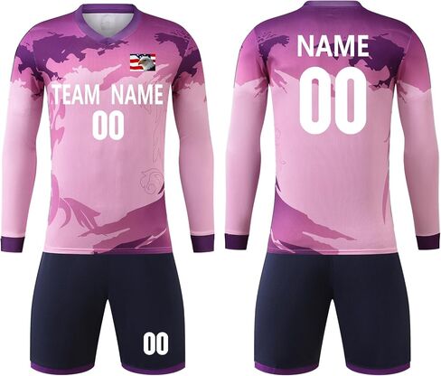 Long Sleeve Soccer Shirt Unisex Breathable Lightweight Long Sleeve Football Jersey for Adults Teens Kids in Saudi Arabia