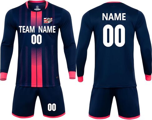 Adults Teens Kids Long Sleeve Soccer Shirt Unisex Breathable Lightweight Football Jersey Soccer Jersey in Kuwait