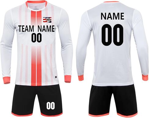 Adults Teens Kids Long Sleeve Soccer Shirt Unisex Breathable Lightweight Football Jersey Soccer Jersey in Saudi Arabia