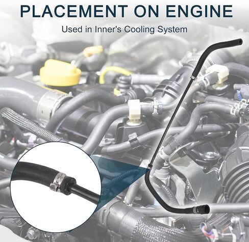 Radiator Hose for BMW Z4 High Sealing No.17127585743 | Engine Coolant Reservoir Overflow Hose Black 1 Pcs in Saudi Arabia