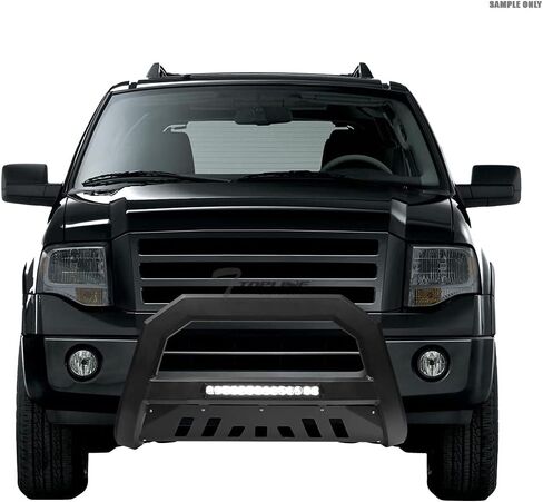 ماتي الأسود AVT نمط الألومنيوم LED ضوء الثور شريط فرشاة دفع الجبهة الوفير شواء مصبغة الحرس مع لوحة التزلج متوافق مع 05-07 جيب جراند شيروكي / 06-10 قائد in Kuwait