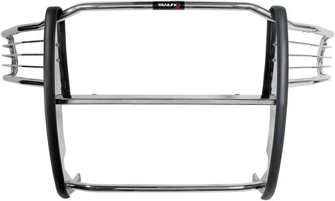 TrailFX Grille Guard for Silverado 2500 HD and 3500 HD 2020-2023 One Piece Polished Stainless Steel with Brush Guard Pre-Drilled Light Mounts TrailFX E0038S in Kuwait