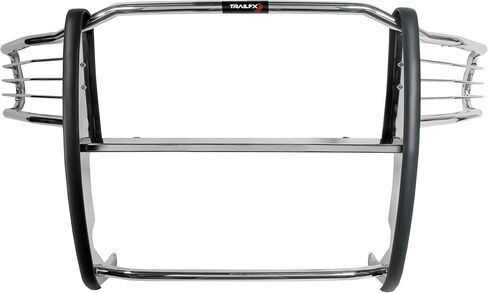 TrailFX Grille Guard for Silverado 2500 HD and 3500 HD 2020-2023 One Piece Polished Stainless Steel with Brush Guard Pre-Drilled Light Mounts TrailFX E0038S in Kuwait