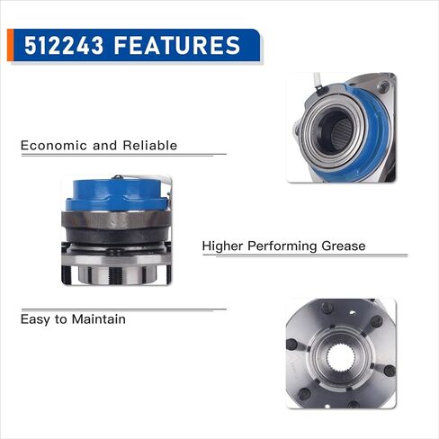 PAROD Pair 512243 Rear Wheel Bearing Hub Assembly Fit for 2004-2007 Cadillac CTS, 2004-2009 SRX, 2005-2011 STS,6Lugs w/ABS in Saudi Arabia