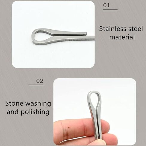 2 Pcs Keychain Pocket Clip Keyring Clasps Carabiner Stainless Steel Hanging Buckle Key Rings Holder Camping Accessories for Men Women in Kuwait