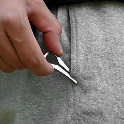 2 Pcs Keychain Pocket Clip Keyring Clasps Carabiner Stainless Steel Hanging Buckle Key Rings Holder Camping Accessories for Men Women in Kuwait