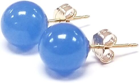 14K Yellow Gold Small 6mm Genuine Gemstone Stud Earrings in Saudi Arabia