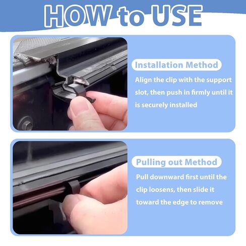 2 Pcs 351B0024 Tonneau Cover Clips, Replacement Parts for BAKFlip MX4 & G2, Compatible with Prop Rod Clamps and Hook Clip Mounts for Truck Bed Covers, Suitable for Truck Owners and DIY Enthusiasts in Kuwait