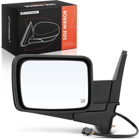 A-Premium Driver Side Power Door Mirror - Compatible with Jeep Commander 2006 2007 2008 2009 2010 - Heated Manual Folding Black Outside Rear View Mirror - Replace# 55396636AD in Saudi Arabia
