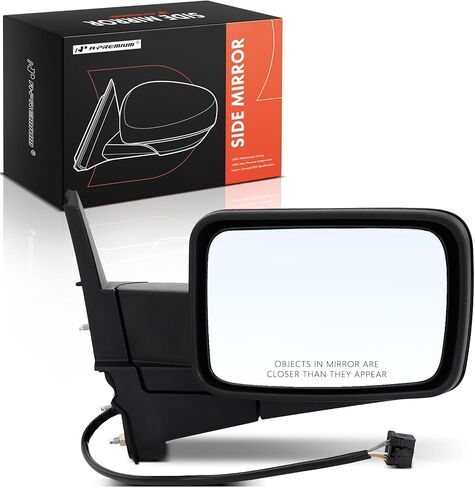 A-Premium Driver Side Power Door Mirror - Compatible with Jeep Commander 2006 2007 2008 2009 2010 - Heated Manual Folding Black Outside Rear View Mirror - Replace# 55396636AD in Saudi Arabia