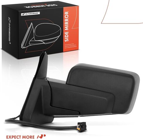 A-Premium Driver Side Power Door Mirror - Compatible with Jeep Commander 2006 2007 2008 2009 2010 - Heated Manual Folding Black Outside Rear View Mirror - Replace# 55396636AD in Saudi Arabia