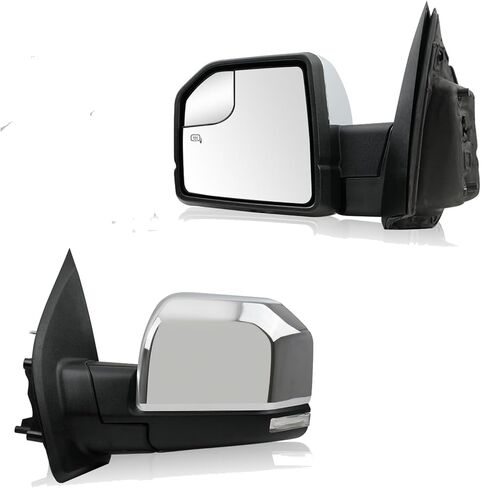 Passenger Side Rearview Mirror for Ford F-150 2015-2020, Original Power Heated Door Mirrors with Blind Spot Detection, Turn Signal Light, Puddle Light, Temp Sensor, 11 Pins - OE Style in Saudi Arabia