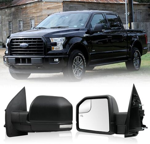 Passenger Side Rearview Mirror for Ford F-150 2015-2020, Original Power Heated Door Mirrors with Blind Spot Detection, Turn Signal Light, Puddle Light, Temp Sensor, 11 Pins - OE Style in Saudi Arabia