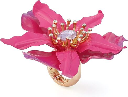 Betsey Johnson Jewelry Women's Hothouse Bloom Orchid Cocktail Ring in Saudi Arabia