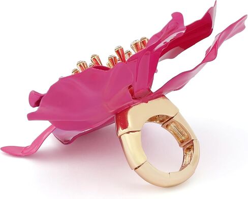 Betsey Johnson Jewelry Women's Hothouse Bloom Orchid Cocktail Ring in Saudi Arabia