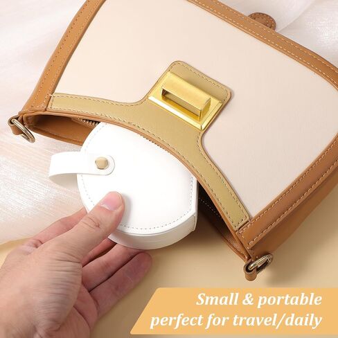 6Pcs Travel Jewelry Case, Mini Leather Bridesmaid Jewelry Gift Box, Bulk Small Earring Storage Organizer, Elegant Half-Moon Design Box, Personalized Gifts for Women in Kuwait