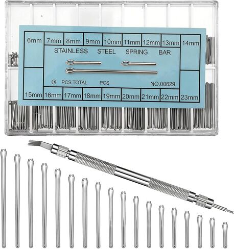 360 Pcs 6-23mm Watch Band Pins, Assortment Alloy Steel Watch Pins Replacement Kit with Strap Link Pin Remover Tool Watch Link Pin for Watchband Repair Any Watchmaker DIY Enthusiast in Kuwait