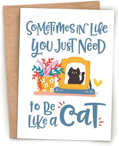 m&h invites Funny Cat Card – Cute & Sarcastic Friendship, Encouragement, or Thinking of You Greeting Card in Saudi Arabia