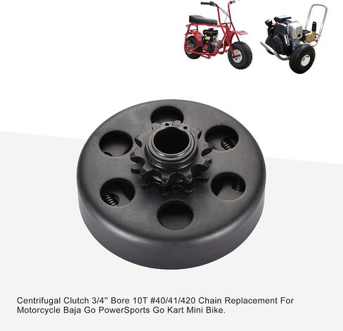 GOOFIT Centrifugal Clutch 3/4" Bore 10T #40/41/420 Chain Replacement for Baja Go PowerSports Go Kart Mini Bike in Saudi Arabia