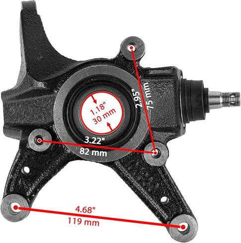 Caltric Front Left Steering Wheel Knuckle Compatible with Honda Rancher 420 TRX420FA TRX420FPA AT EPS 2009-2014 / Rancher 420 TRX420FPE ES EPS 2009-2013 in Saudi Arabia